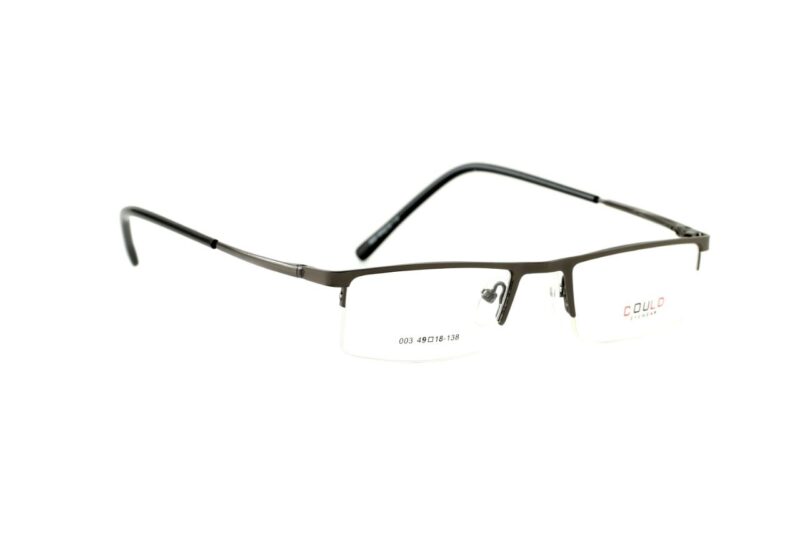 Gunmetal Half Rim Rectangle Eyeglasses