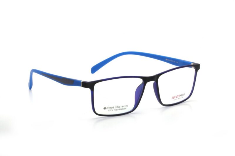 Blue Full Rim Rectangle Eyeglasses