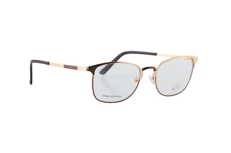 Gold Brown Full Rim Club Master Eyeglasses