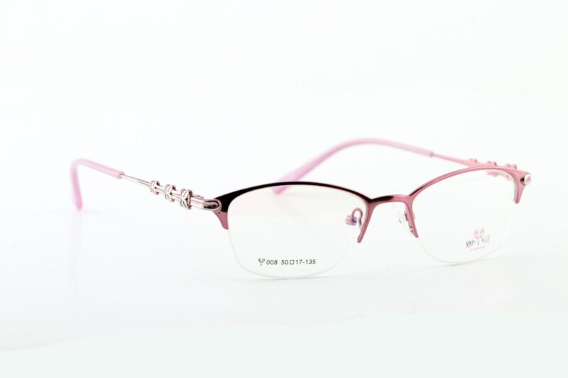 Silver Half Rim Cat Eye Eyeglasses