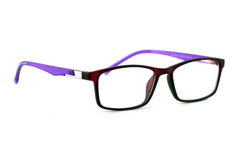 Purple Full Rim Rectangle Eyeglasses