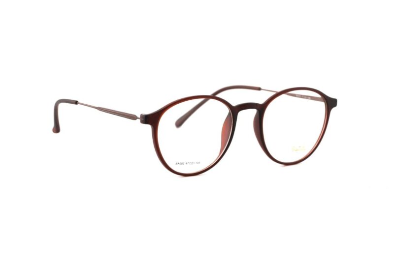 Brown Full Rim Round Eyeglasses