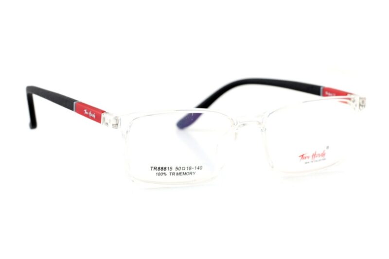 Transparent Full Rim Rectangle Eyeglasses