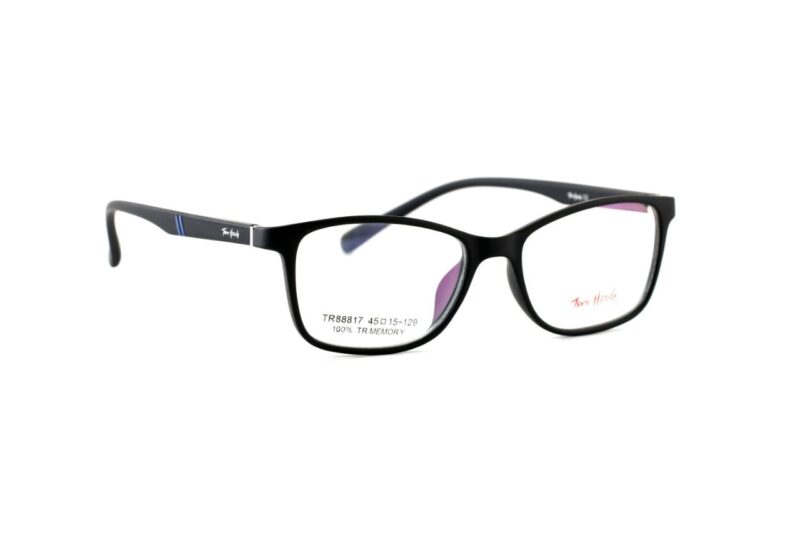 Matte Black Full Rim Rectangle Eyeglasses