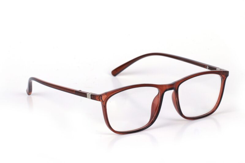 Brown Full Rim Rectangle Eyeglasses