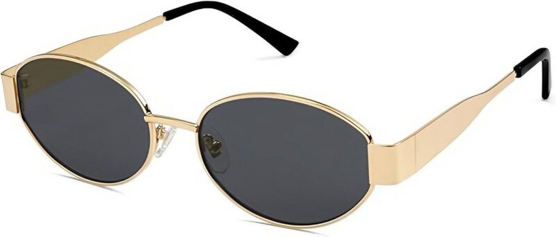 Dareon Golden Oval Sunglasses | Pushpa-Style Designer Eyewear