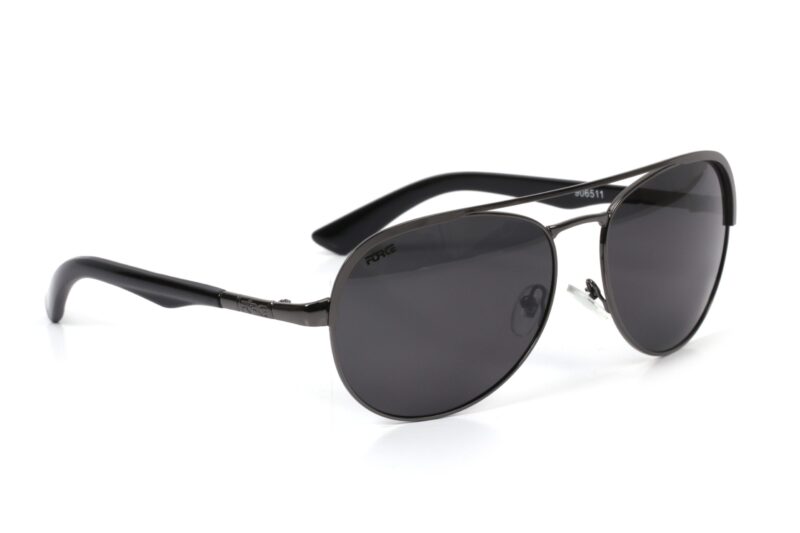 Gunmetal Full Rim Aviator Sunglasses