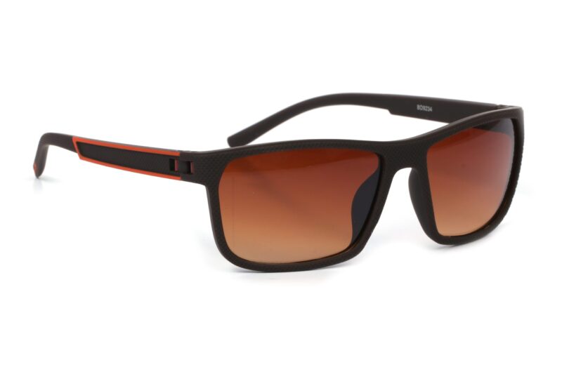 Matte Brown Full Rim Sport Sunglasses