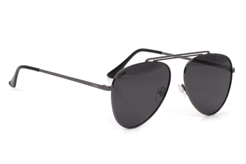 Gunmetal Full Rim Aviator Prescription Sunglasses